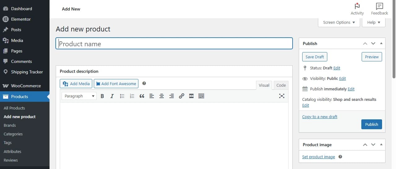 Add products to woocommerce store