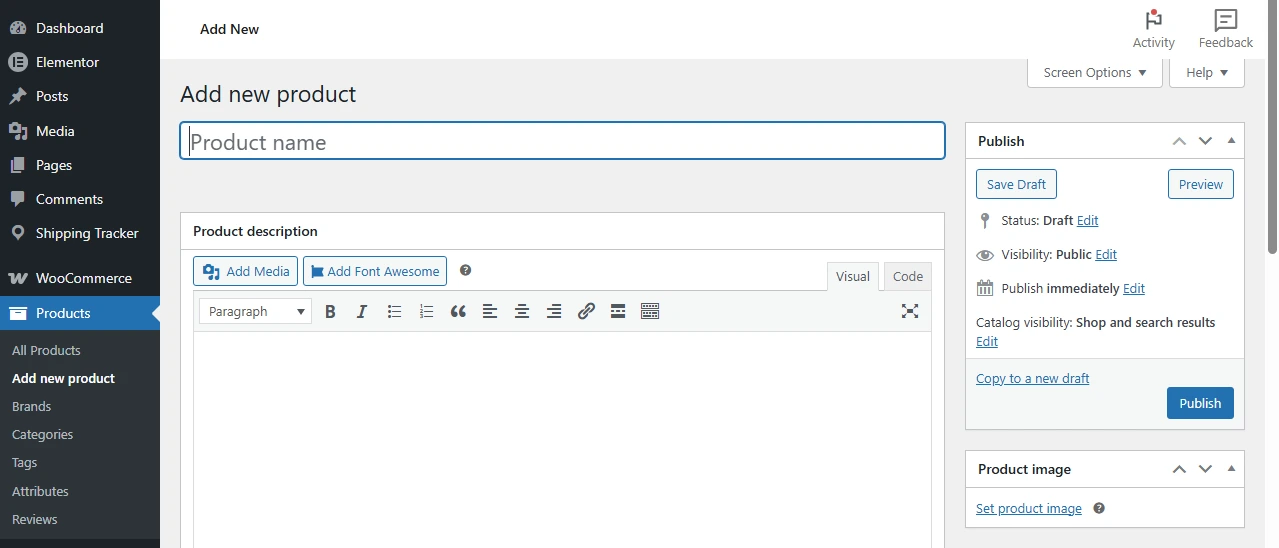 Add products to woocommerce store